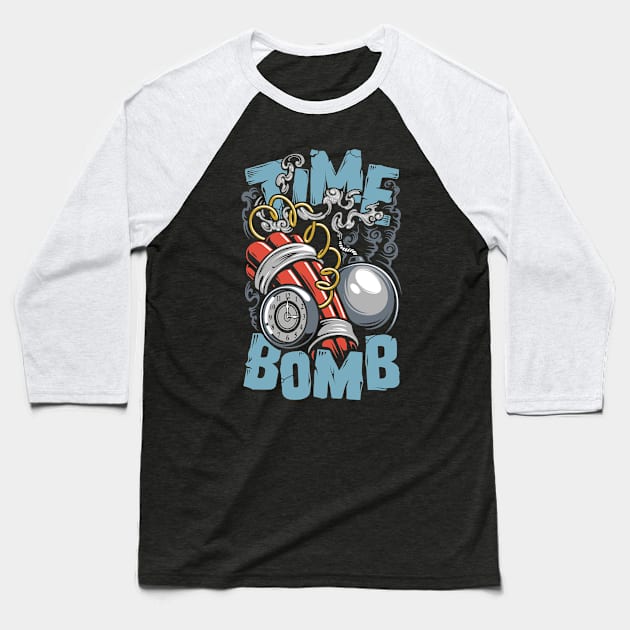 Time Bomb Baseball T-Shirt by Aryan ART